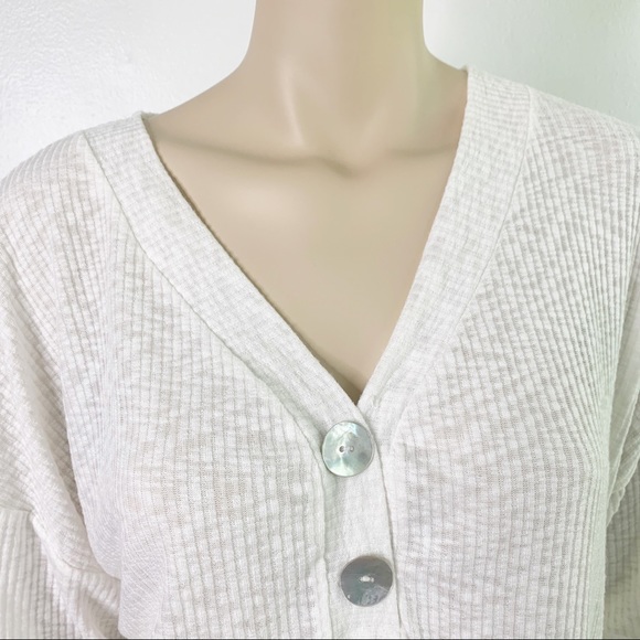 Vine&Love Rib Knit Oversize Casual Lounge Top - Picture 8 of 8